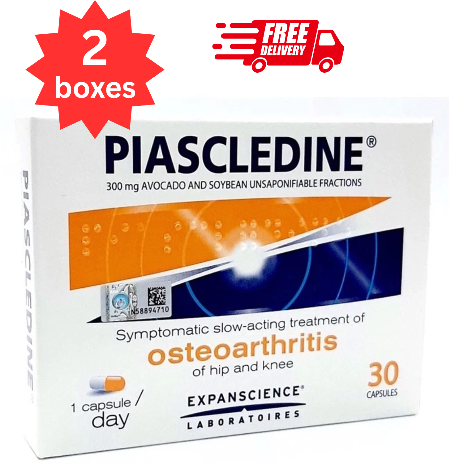 Piascledine 30 capsules natural osteoarthritis joint pain relief for hip and knee