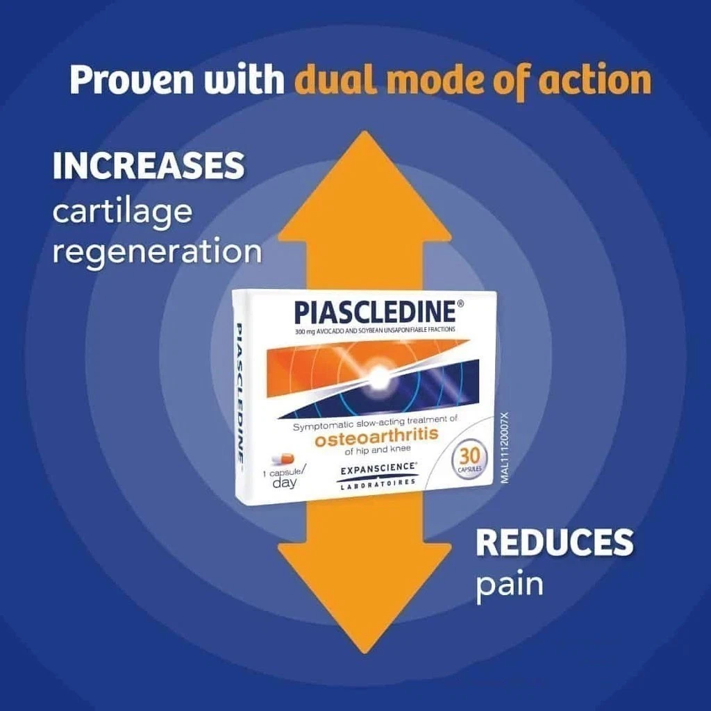 Piascledine 30 capsules natural osteoarthritis joint pain relief for hip and knee