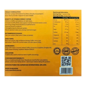 Vitamax Doubleshot Maca Coffee for Men